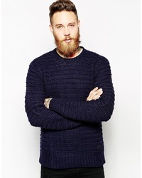 Мужской темно-синий свитер с круглым вырезом от Lee