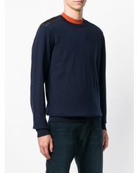 Мужской темно-синий свитер с круглым вырезом от Belstaff
