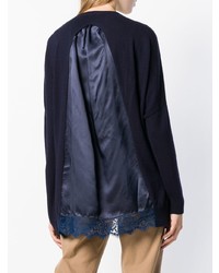 Женский темно-синий свитер с круглым вырезом от Semicouture