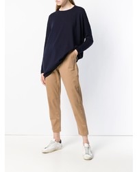 Женский темно-синий свитер с круглым вырезом от Semicouture