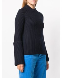 Женский темно-синий свитер с круглым вырезом от Joseph