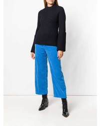 Женский темно-синий свитер с круглым вырезом от Joseph