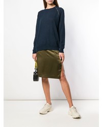 Женский темно-синий свитер с круглым вырезом от 6397