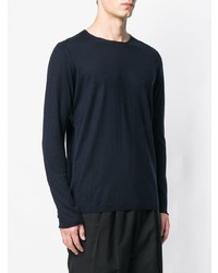 Мужской темно-синий свитер с круглым вырезом от Laneus