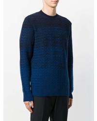 Мужской темно-синий свитер с круглым вырезом от Drumohr