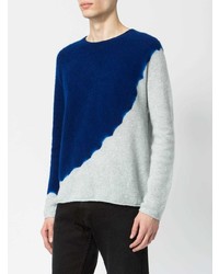 Мужской темно-синий свитер с круглым вырезом от Suzusan