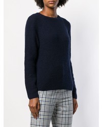 Женский темно-синий свитер с круглым вырезом от Max Mara