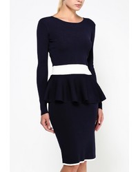 Женский темно-синий свитер с круглым вырезом от LOST INK