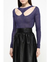 Женский темно-синий свитер с круглым вырезом от LOST INK