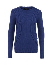 Женский темно-синий свитер с круглым вырезом от LOST INK