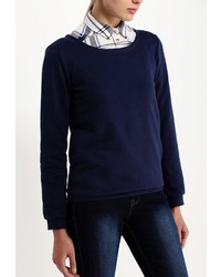 Женский темно-синий свитер с круглым вырезом от LuAnn