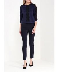 Женский темно-синий свитер с круглым вырезом от Lusio