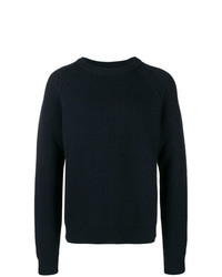 Мужской темно-синий свитер с круглым вырезом от Maison Margiela