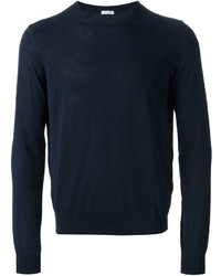 Мужской темно-синий свитер с круглым вырезом от Malo