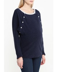 Женский темно-синий свитер с круглым вырезом от MammySize