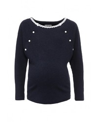 Женский темно-синий свитер с круглым вырезом от MammySize