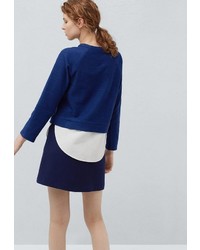 Женский темно-синий свитер с круглым вырезом от Mango