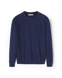 Мужской темно-синий свитер с круглым вырезом от Mango Man