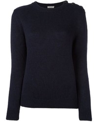 Женский темно-синий свитер с круглым вырезом от Masscob