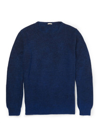 Мужской темно-синий свитер с круглым вырезом от Massimo Alba