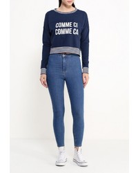 Женский темно-синий свитер с круглым вырезом от Mavi