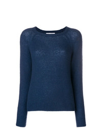 Женский темно-синий свитер с круглым вырезом от Max Mara