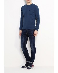 Мужской темно-синий свитер с круглым вырезом от Medicine