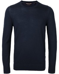 Мужской темно-синий свитер с круглым вырезом от Michael Kors