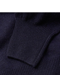 Мужской темно-синий свитер с круглым вырезом от Michael Bastian