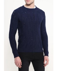 Мужской темно-синий свитер с круглым вырезом от Minimum