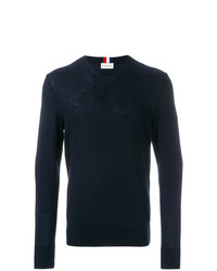 Мужской темно-синий свитер с круглым вырезом от Moncler