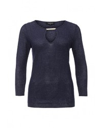 Женский темно-синий свитер с круглым вырезом от Morgan