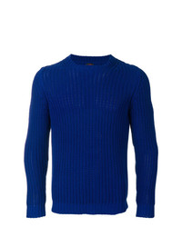 Мужской темно-синий свитер с круглым вырезом от Mp Massimo Piombo