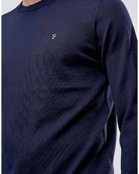Мужской темно-синий свитер с круглым вырезом от Farah