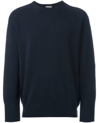 Мужской темно-синий свитер с круглым вырезом от N.Peal
