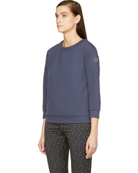 Женский темно-синий свитер с круглым вырезом от Moncler