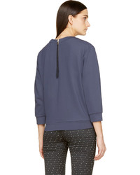 Женский темно-синий свитер с круглым вырезом от Moncler