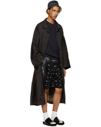 Мужской темно-синий свитер с круглым вырезом от Sacai