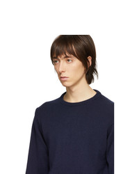 Мужской темно-синий свитер с круглым вырезом от Random Identities