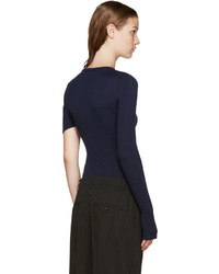 Женский темно-синий свитер с круглым вырезом от Jacquemus