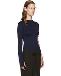Женский темно-синий свитер с круглым вырезом от Jacquemus