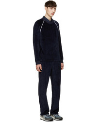 Мужской темно-синий свитер с круглым вырезом от Opening Ceremony