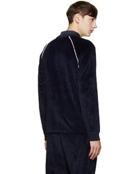 Мужской темно-синий свитер с круглым вырезом от Opening Ceremony