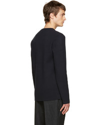 Мужской темно-синий свитер с круглым вырезом от Acne Studios