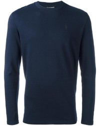 Мужской темно-синий свитер с круглым вырезом от Neil Barrett