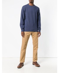 Мужской темно-синий свитер с круглым вырезом от Barbour