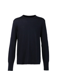Мужской темно-синий свитер с круглым вырезом от Officine Generale