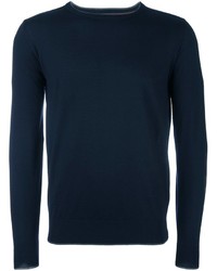 Мужской темно-синий свитер с круглым вырезом от Paul & Shark