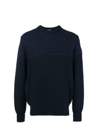 Мужской темно-синий свитер с круглым вырезом от Paul & Shark