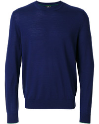 Мужской темно-синий свитер с круглым вырезом от Paul Smith